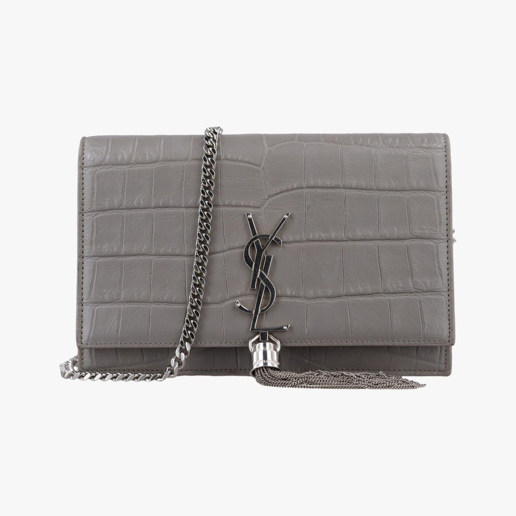 Saint Laurent Kate Gray Leather