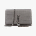 Saint Laurent Kate Gray Leather