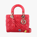 Dior Lady Red Lambskin Handbag