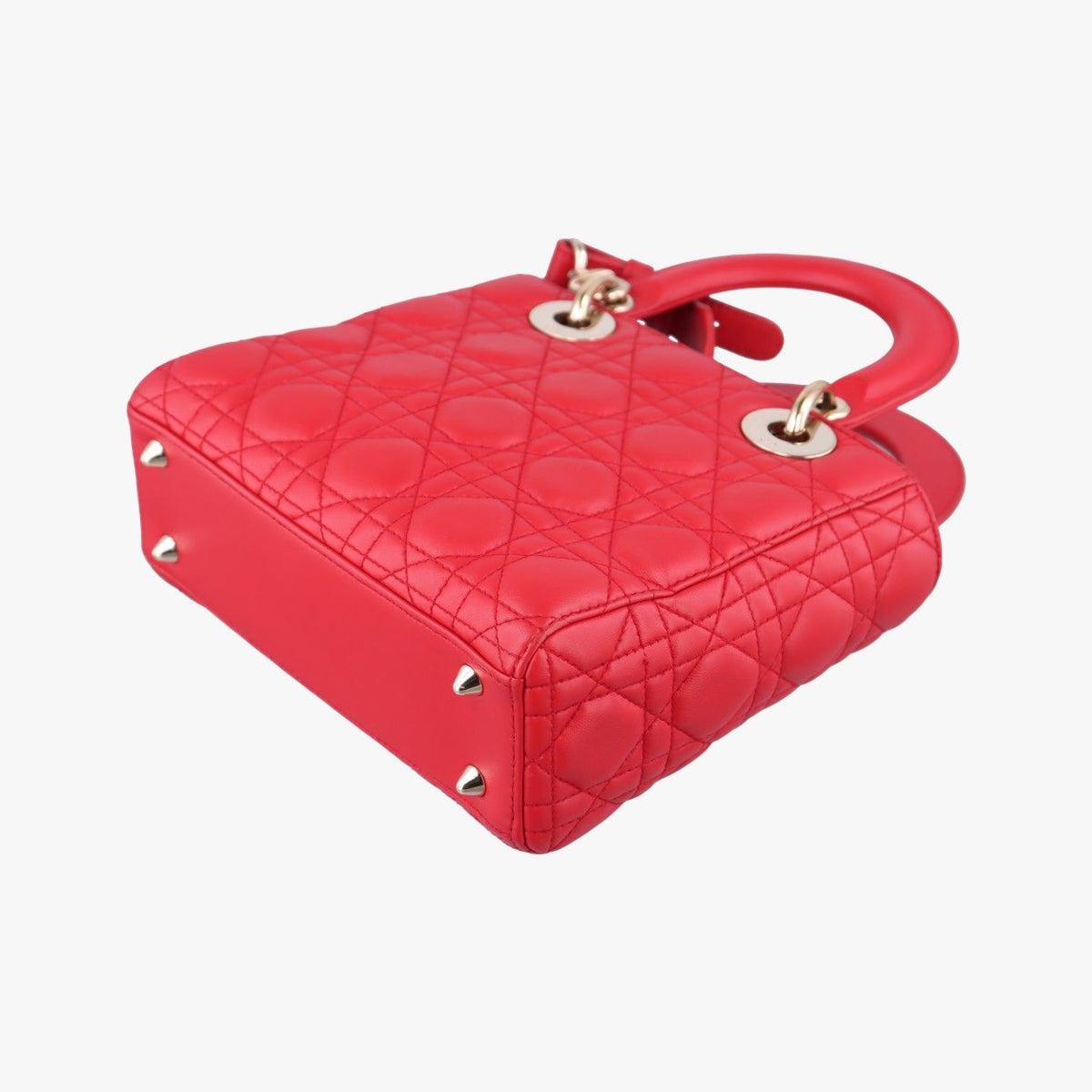 Dior Lady Red Lambskin Handbag — view 6
