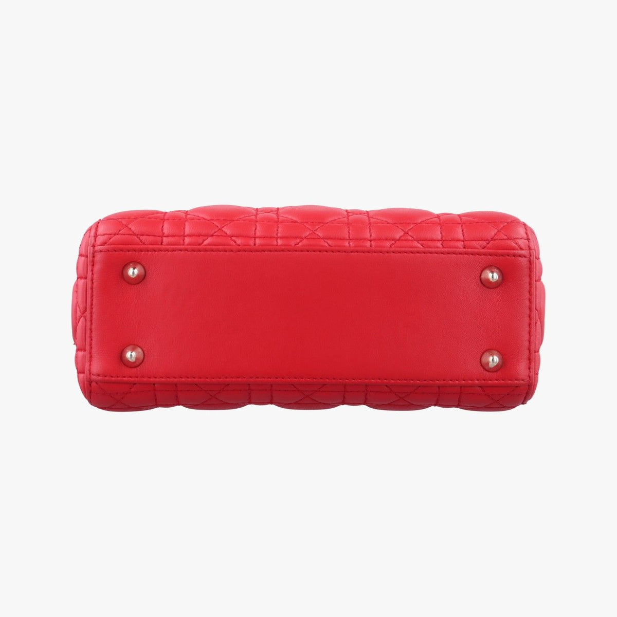 Dior Lady Red Lambskin Handbag — view 3