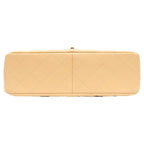 Chanel Beige Caviar Single Flap Silver Maxi Quilted 30 Shoulder Bag — view 5