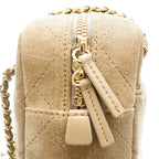 Chanel Dark Beige Suede Calfskin Camera Bag — view 7