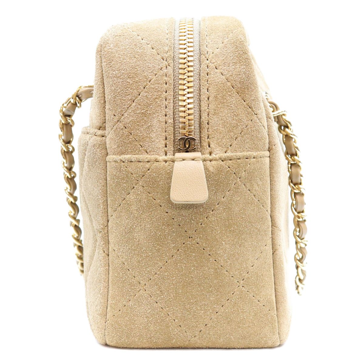 Chanel Dark Beige Suede Calfskin Camera Bag — view 2