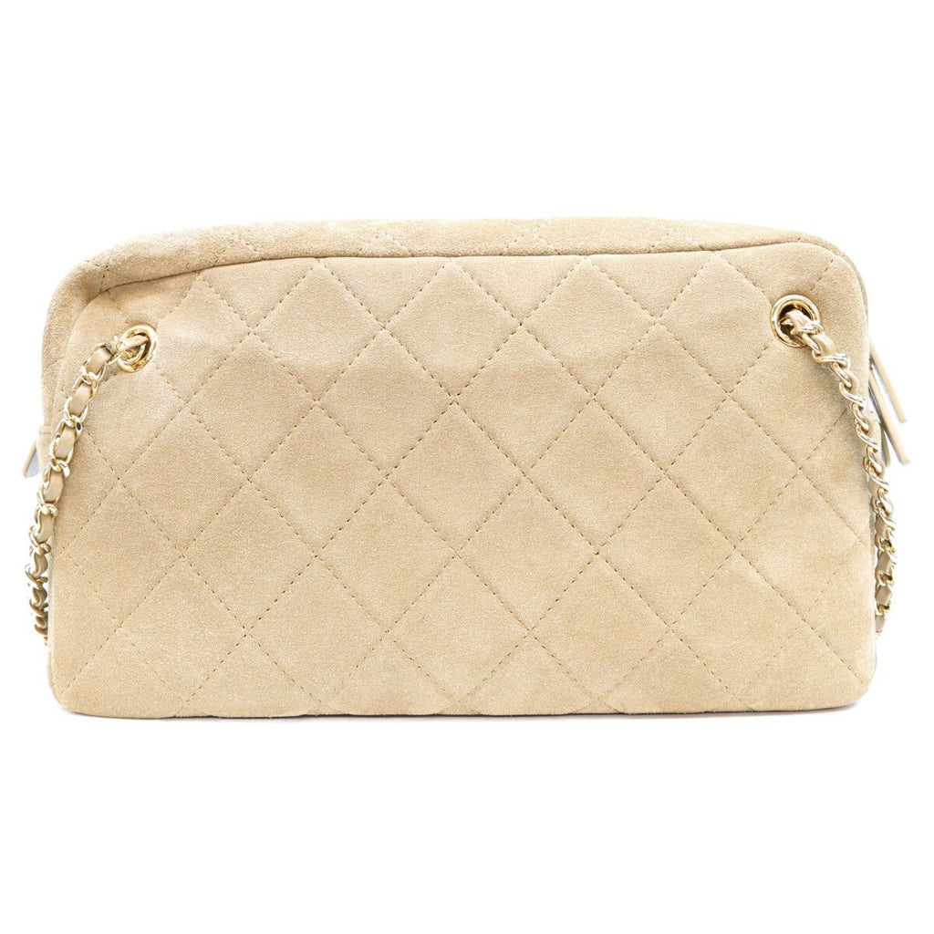 Chanel Dark Beige Suede Calfskin Camera Bag — view 3