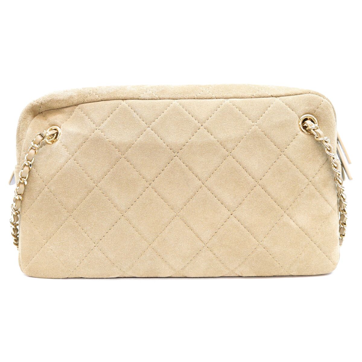 Chanel Dark Beige Suede Calfskin Camera Bag — view 3