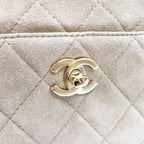 Chanel Dark Beige Suede Calfskin Camera Bag — view 6
