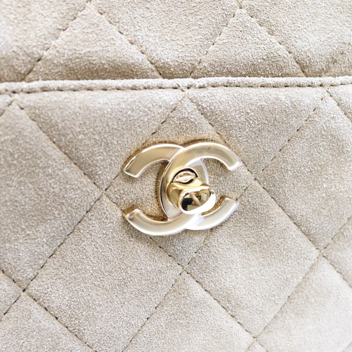 Chanel Dark Beige Suede Calfskin Camera Bag — view 6