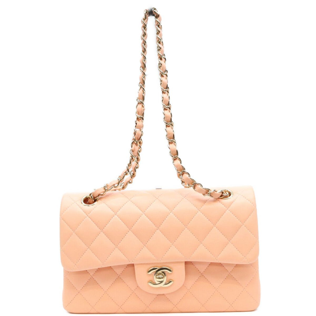 Chanel Salmon Pink Lambskin Quilted 23 Shoulder Bag