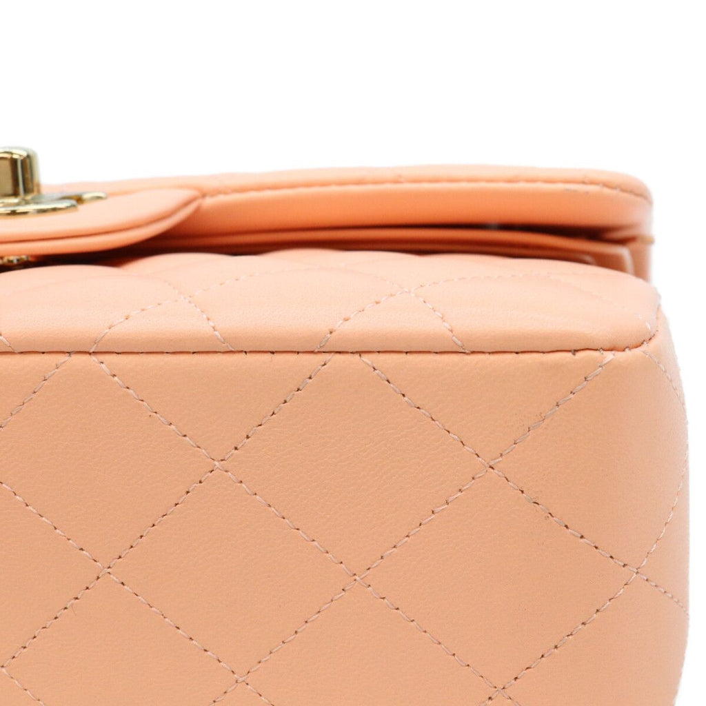 Chanel Salmon Pink Lambskin Quilted 23 Shoulder Bag — view 6