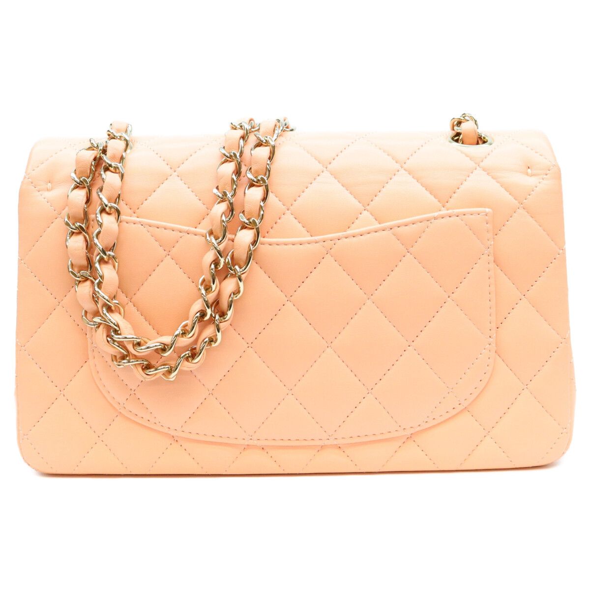 Chanel Salmon Pink Lambskin Quilted 23 Shoulder Bag — view 3