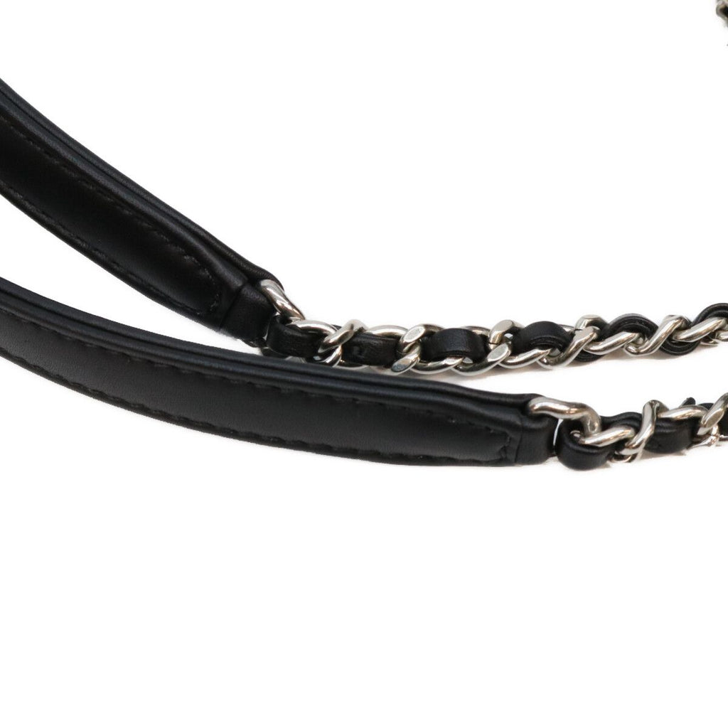 Chanel Black Tweed Mini Deauville Chain Shoulder Bag — view 8