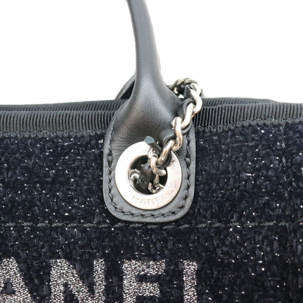 Chanel Black Tweed Mini Deauville Chain Shoulder Bag — view 7