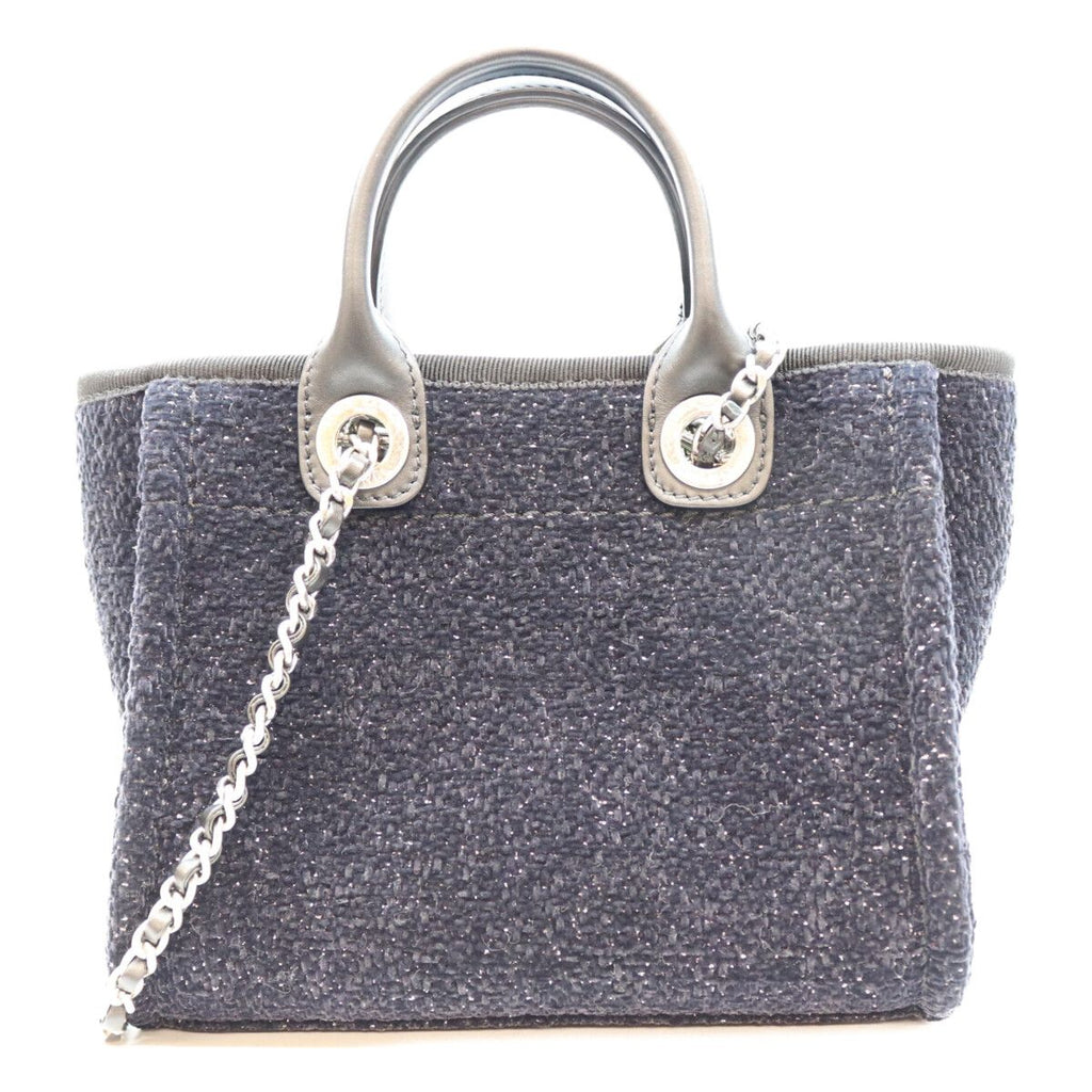 Chanel Black Tweed Mini Deauville Chain Shoulder Bag — view 3