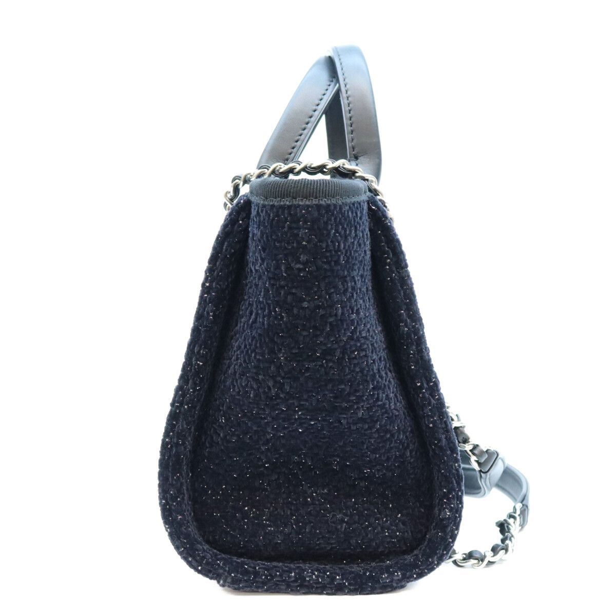 Chanel Black Tweed Mini Deauville Chain Shoulder Bag — view 2
