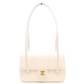 Chanel White Caviar Preppy Coco Small Flap Handbag