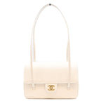Chanel White Caviar Preppy Coco Small Flap Handbag