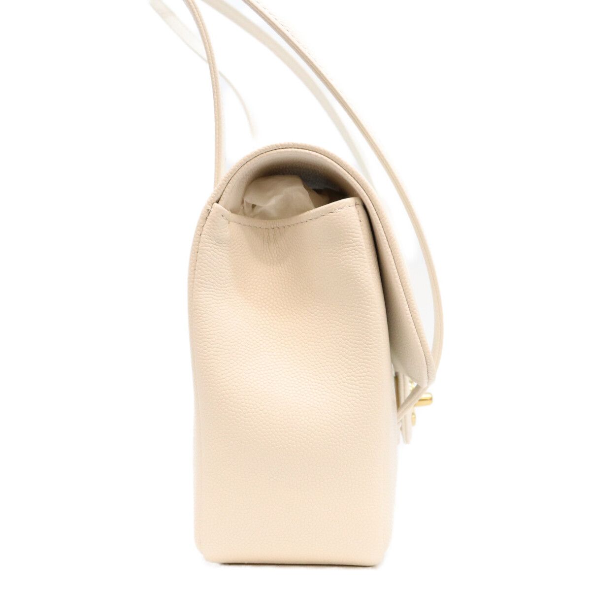 Chanel White Caviar Preppy Coco Small Flap Handbag — view 4