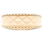 Chanel Beige Lambskin Quilted Small Hobo Chain Shoulder Bag — view 5