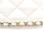 Chanel Beige Lambskin Quilted Small Hobo Chain Shoulder Bag — view 8