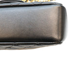 Chanel Black Lambskin Mini Quilted 18 Pearl Chain Shoulder Bag — view 6