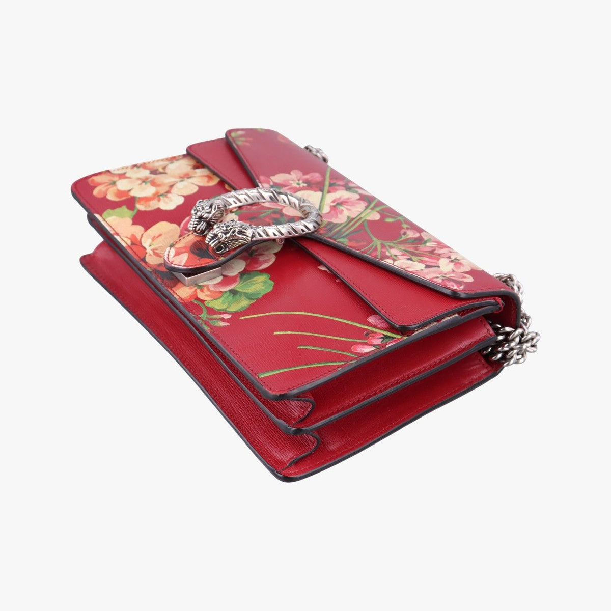 Gucci Dionysus Red Multicolor Leather Shoulder Bag — view 4