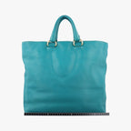 Prada Vitello Phoenix Blue Green Leather 219 7/8 — view 2