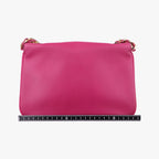 Fendi Bee Baguette Rose Red Leather Shoulder Bag — view 2