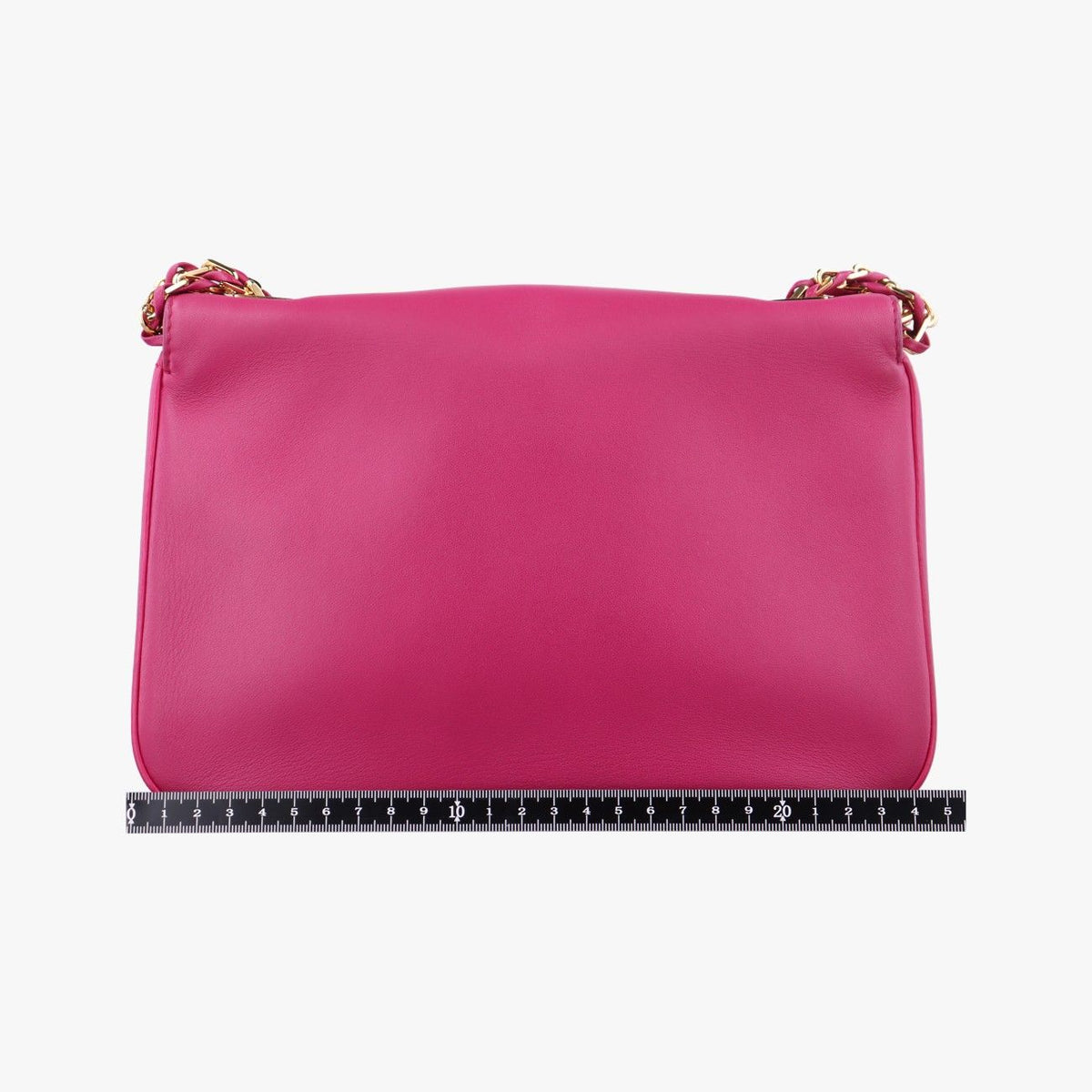 Fendi Bee Baguette Rose Red Leather Shoulder Bag — view 2