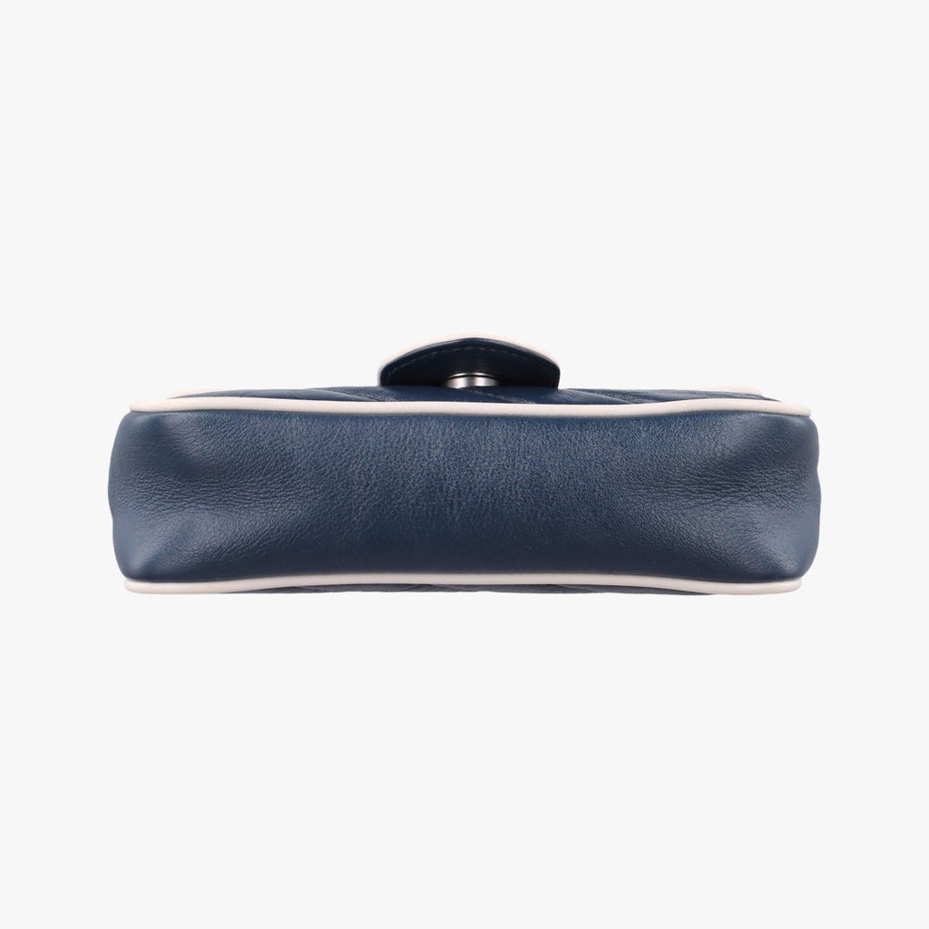 Gucci GG Marmont White Blue Leather — view 3