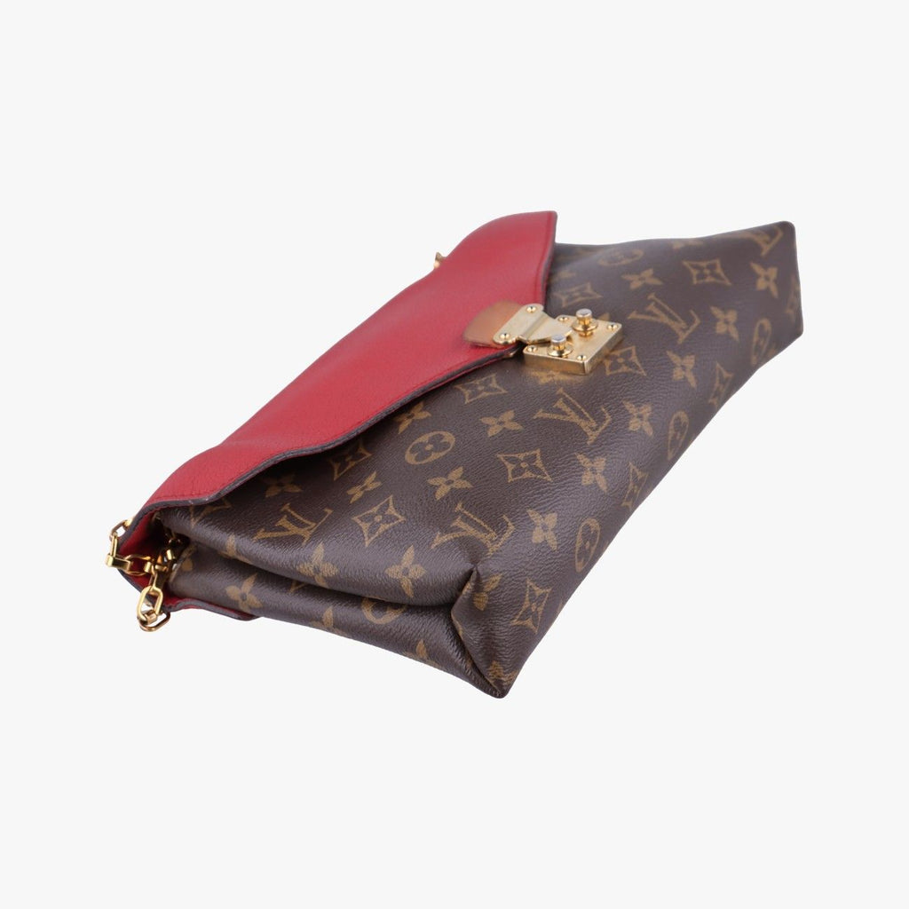 Louis Vuitton Pallas Chain Monogram Brown Cerise Canvas Calfskin Handbag — view 5