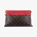 Louis Vuitton Pallas Chain Monogram Brown Cerise Canvas Calfskin Handbag — view 2