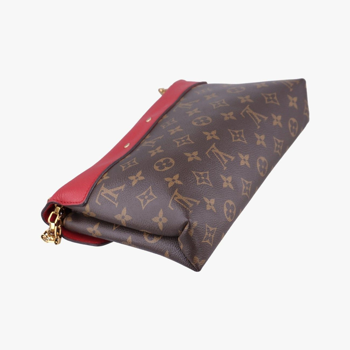 Louis Vuitton Pallas Chain Monogram Brown Cerise Canvas Calfskin Handbag — view 7