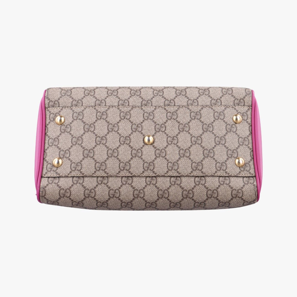 Gucci GG Supreme Beige Red Pink Leather — view 3