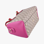Gucci GG Supreme Beige Red Pink Leather — view 7