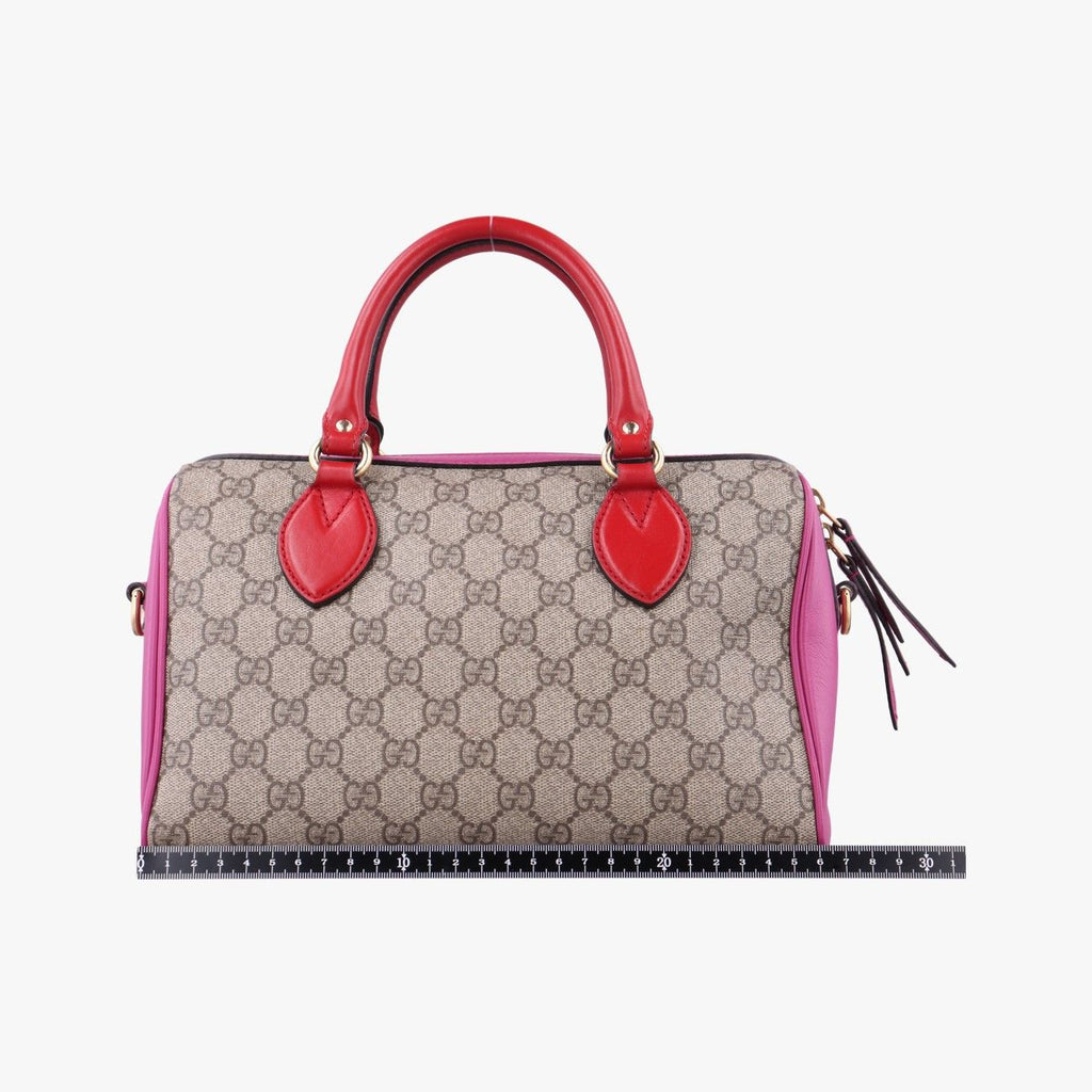 Gucci GG Supreme Beige Red Pink Leather — view 2