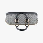 Louis Vuitton Monogram Mini Alma Long Navy Gray Canvas Leather Handbag — view 8