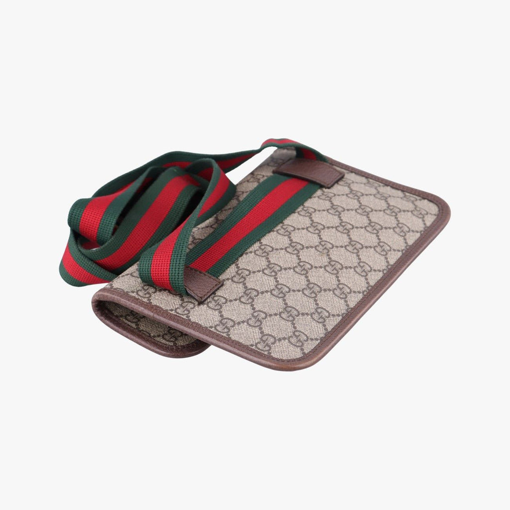 Gucci Neo Vintage GG Supreme Beige Brown Leather Handbag — view 7