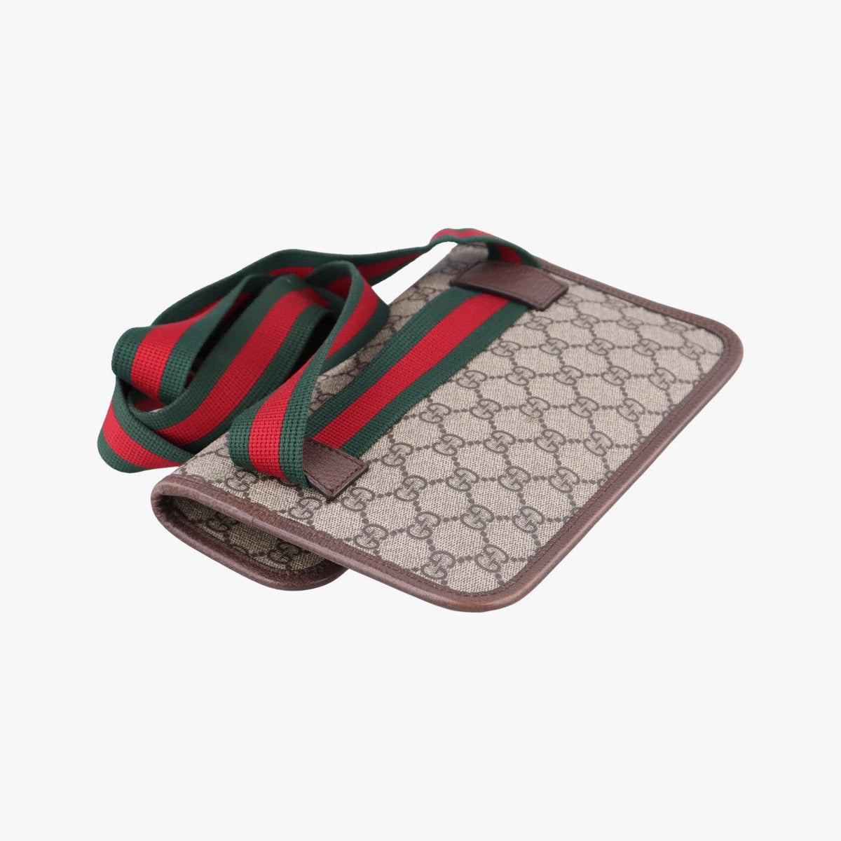 Gucci Neo Vintage GG Supreme Beige Brown Leather Handbag — view 7