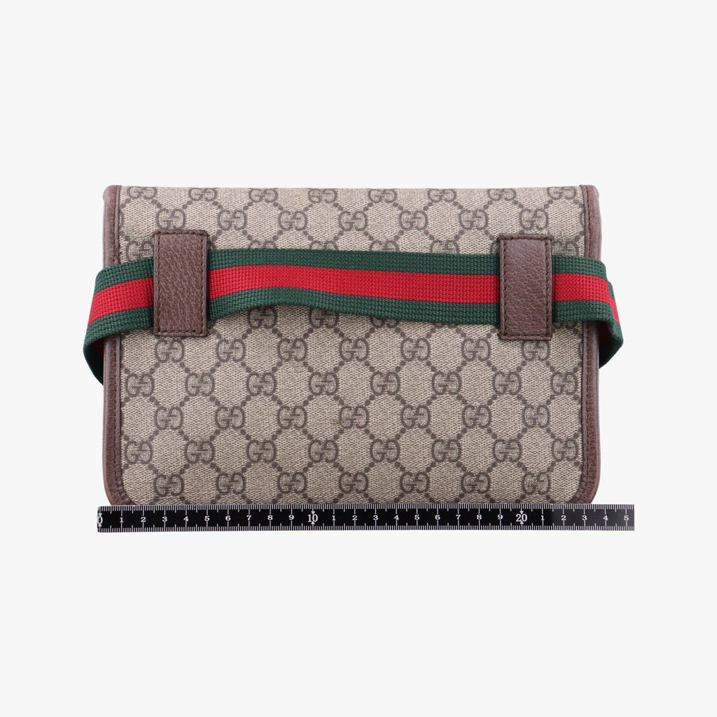 Gucci Neo Vintage GG Supreme Beige Brown Leather Handbag — view 2