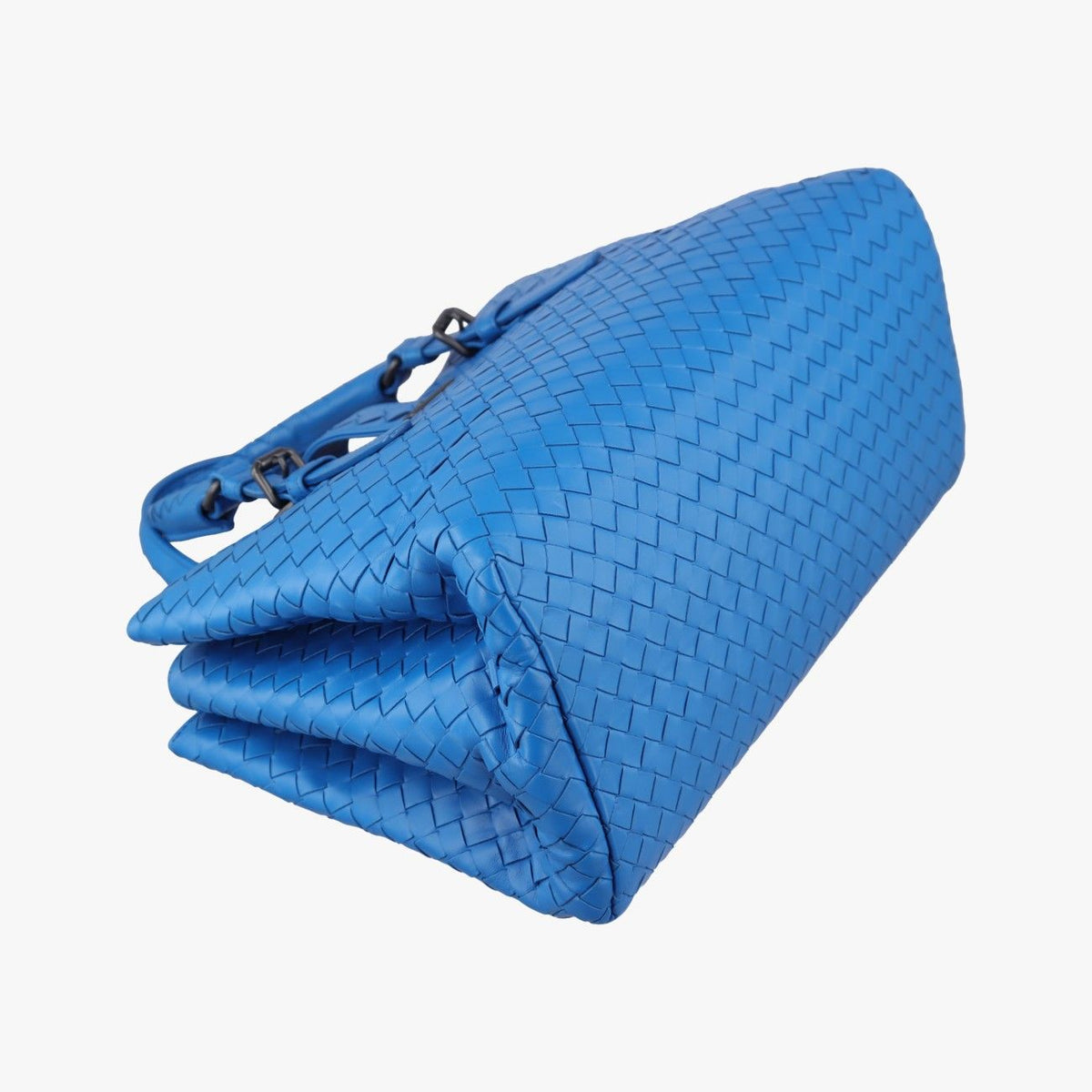 Bottega Veneta Rome Intrecciato Blue Lambskin — view 7