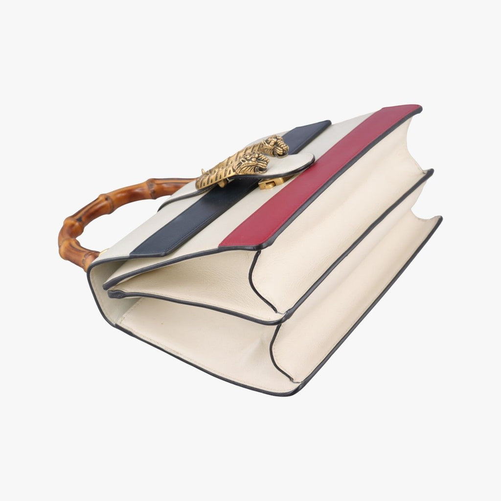Gucci Dionysus Bamboo White Navy Red Leather Shoulder Bag — view 5