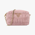 Prada Gathered Pink Lambskin
