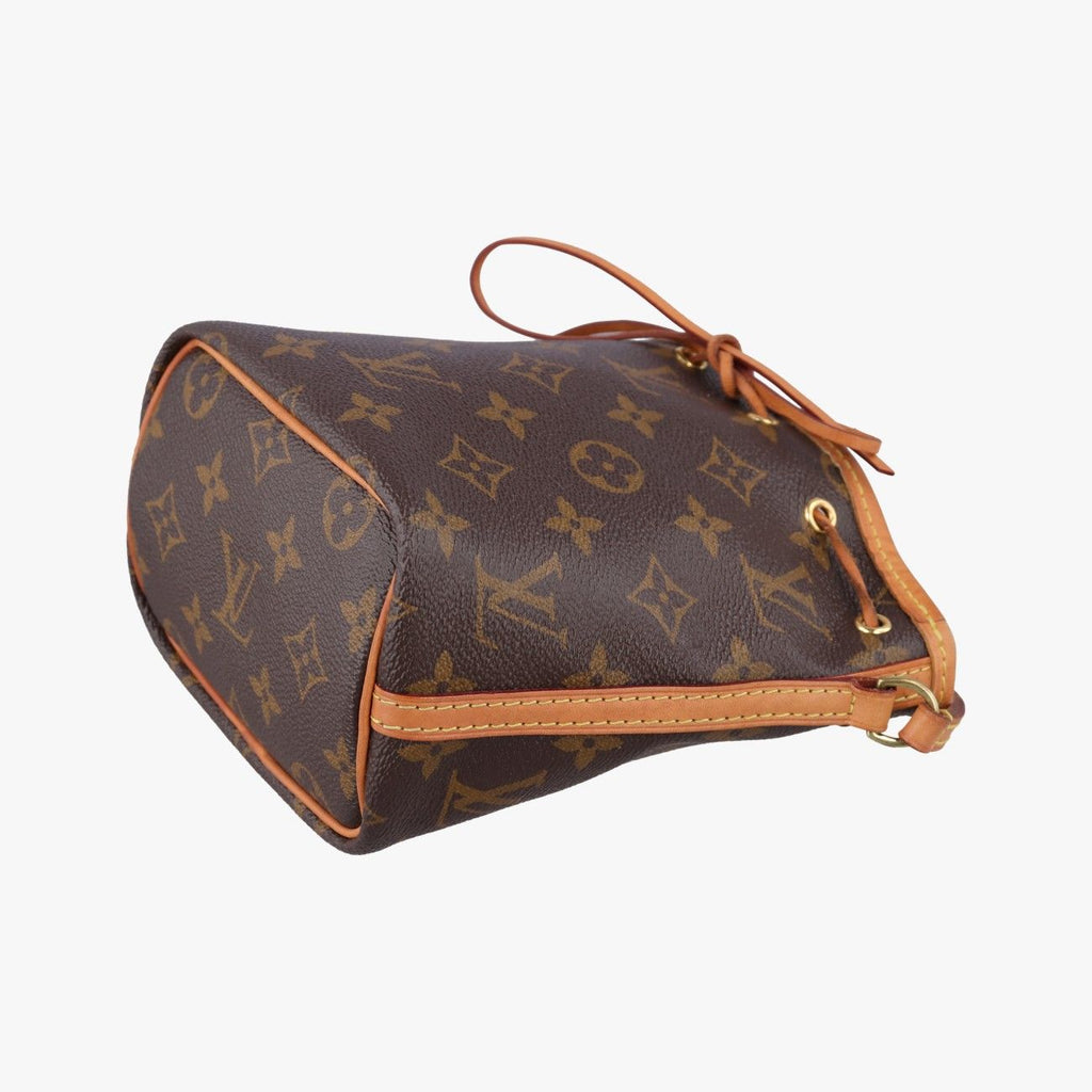 Louis Vuitton Nano Noe Monogram Brown Canvas Bucket Bag — view 4