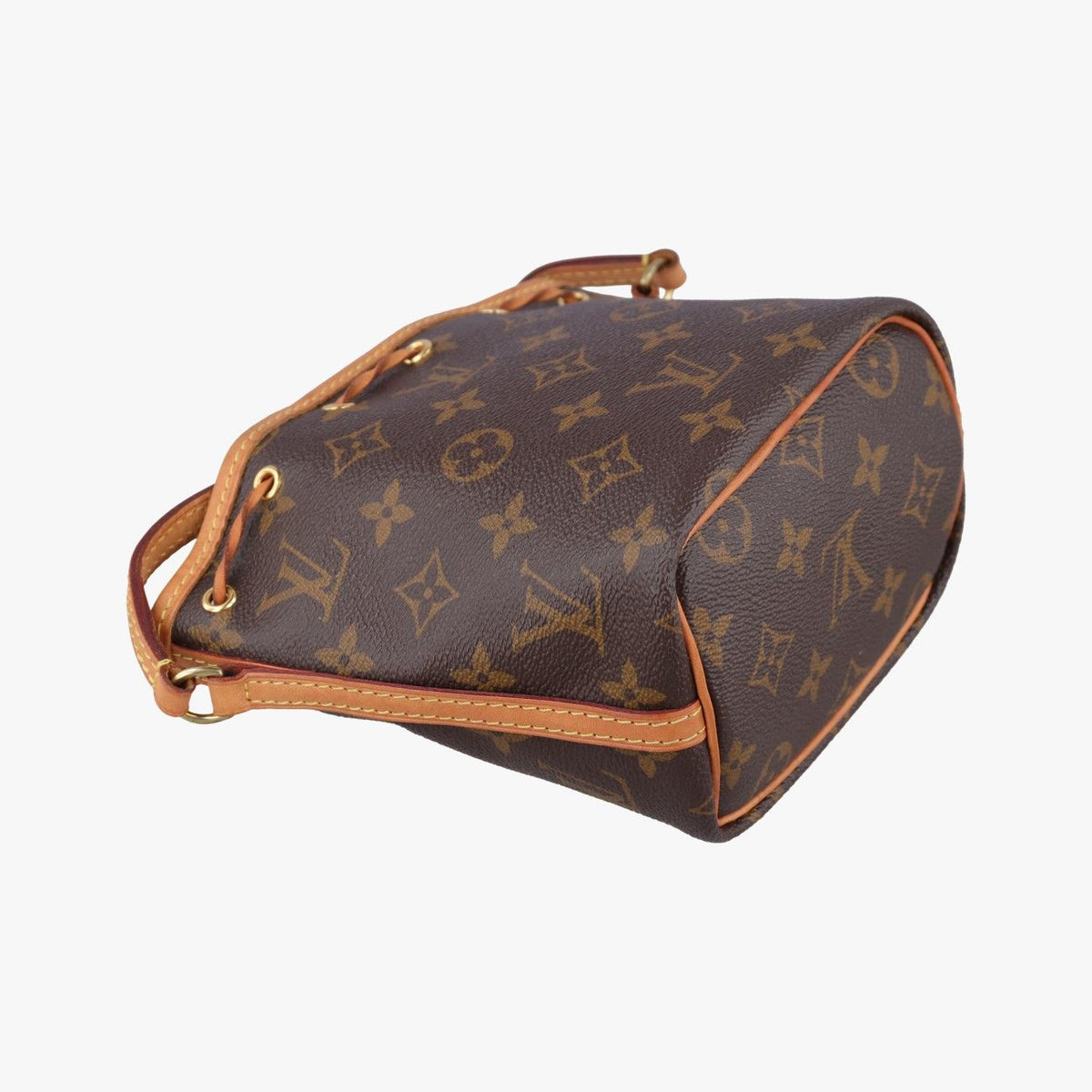 Louis Vuitton Nano Noe Monogram Brown Canvas Bucket Bag — view 7