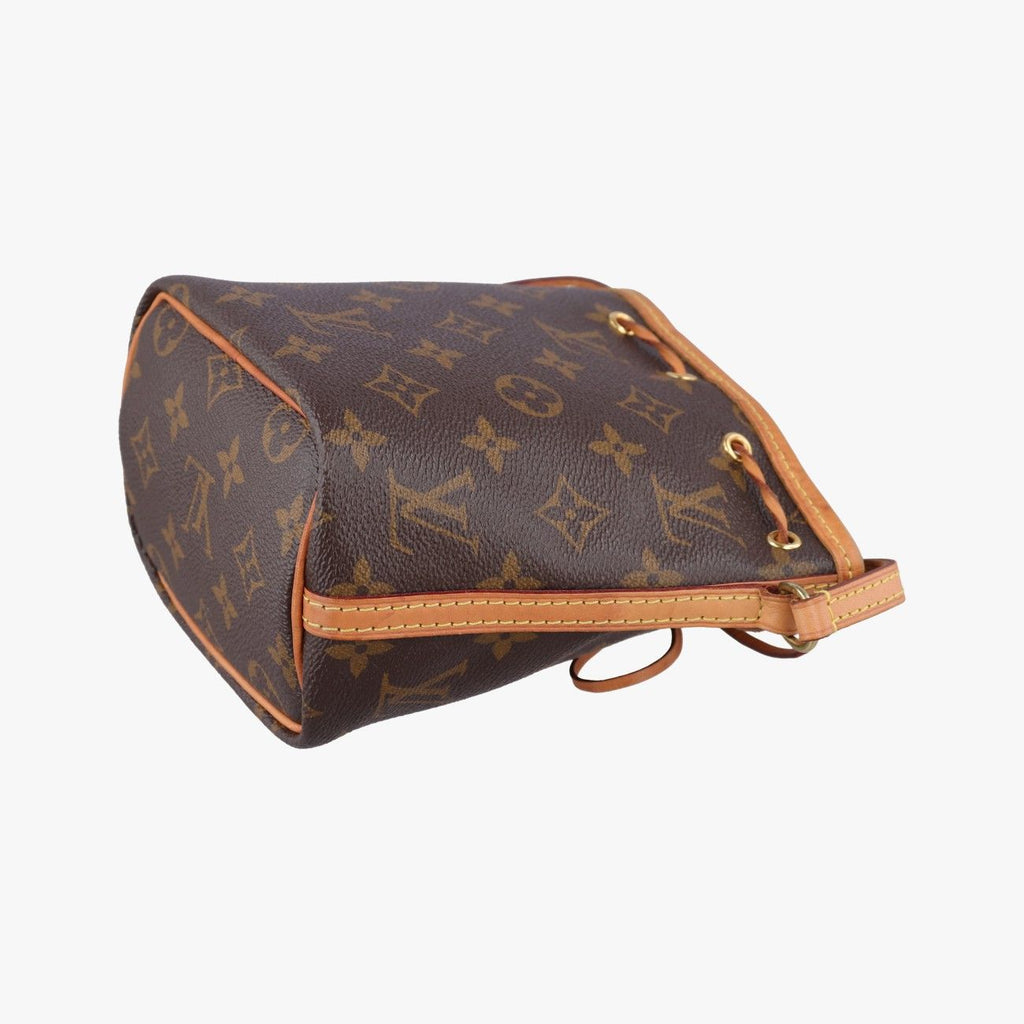 Louis Vuitton Nano Noe Monogram Brown Canvas Bucket Bag — view 6