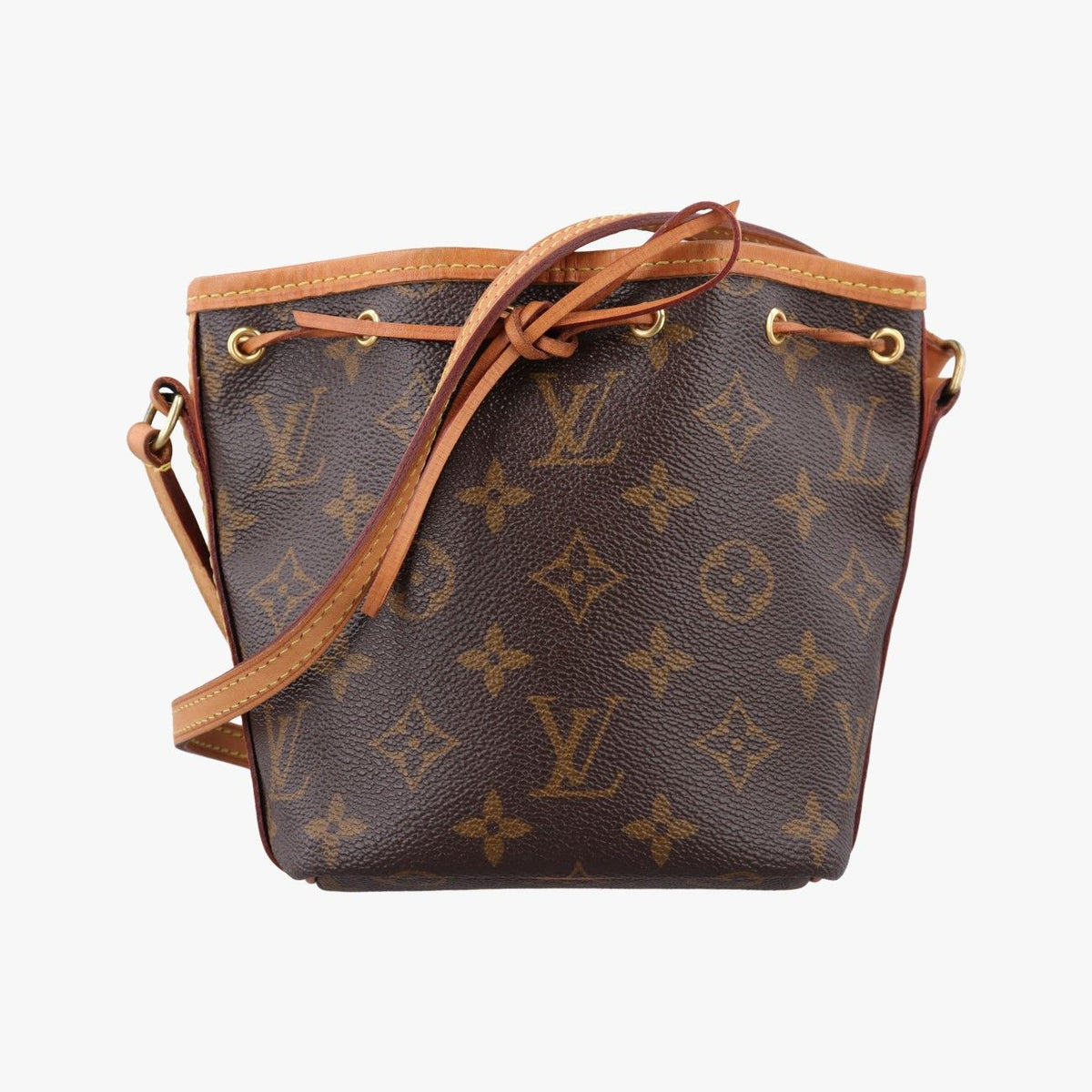 Louis Vuitton Nano Noe Monogram Brown Canvas Bucket Bag