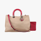 Dior Diorissimo Beige Red Leather