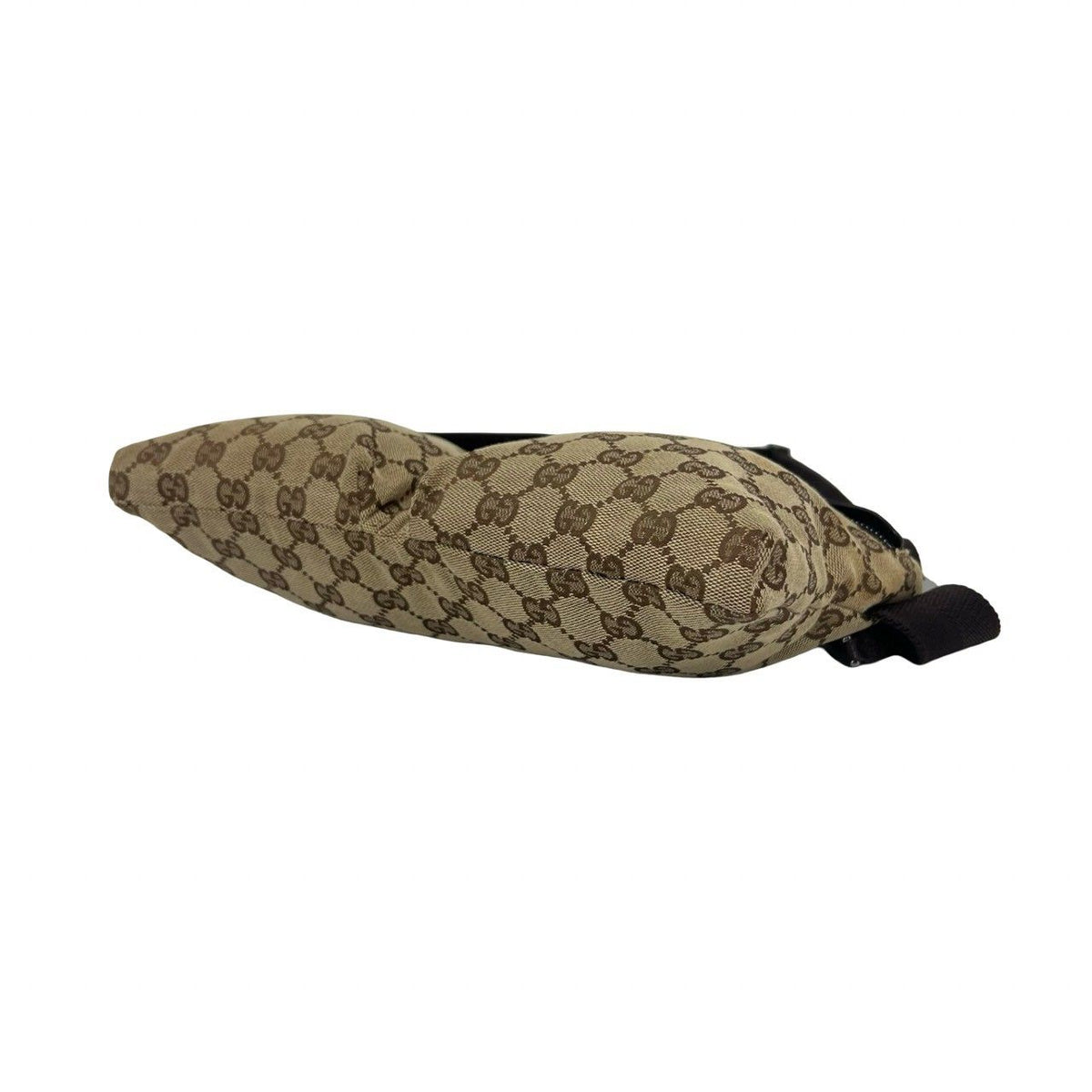 Gucci GG Pattern Logo Canvas Leather Belt Bag Waist Pouch Brown — view 8