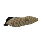 Gucci GG Pattern Logo Canvas Leather Belt Bag Waist Pouch Brown — view 7